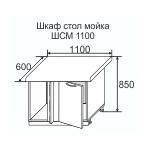 Шкаф стол мойка Квадро