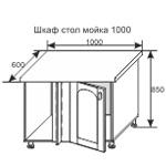 Шкаф стол мойка Фантазия 
