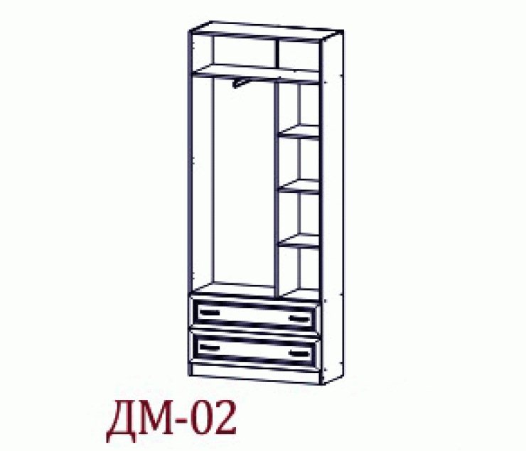 Шкаф 2-х створчатый ДМ-02 Вега (арт.2831)