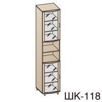 Шкаф многоцелевой Валерия ШК-118 дуб беленый (арт.7301)