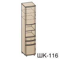 Шкаф многоцелевой Валерия ШК-116 дуб пасадена (арт.7405)
